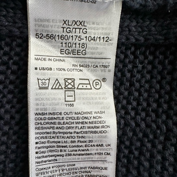 Banana Republic Jasmine Organic Cotton Duster Cardigan Long Sweater Navy XL/XXL - Picture 14 of 16